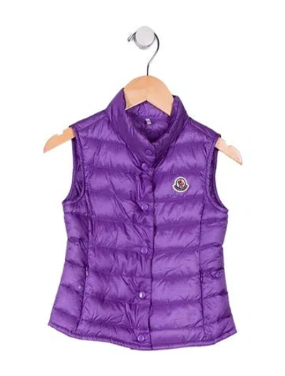 Pre-owned Moncler Babies' Toddler Girls' Down Vest In Purple