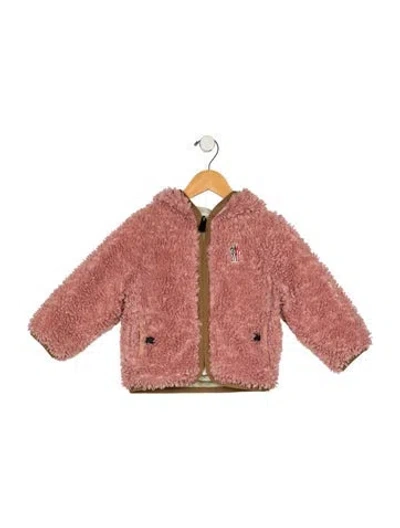 Pre-owned Moncler Babies' Toddler Girls' Faux Fur Coat In Multi