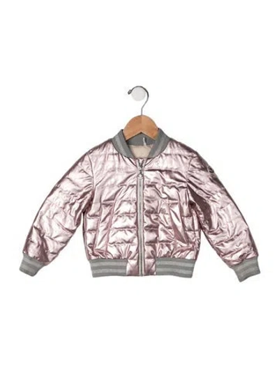 Pre-owned Moncler Babies' Toddler Girls' Jacket In Metallic/pink