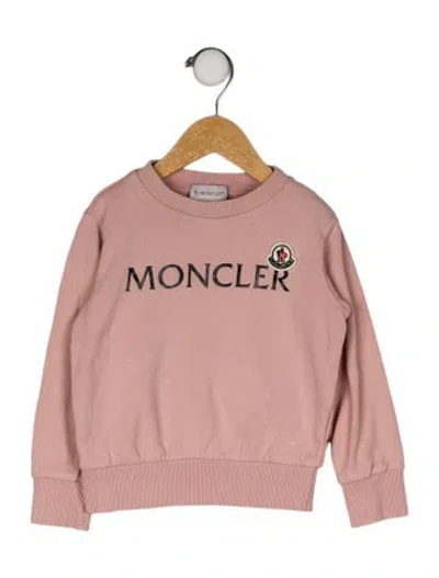 Pre-owned Moncler Babies' Toddler Girls' Logo Printed Sweatshirt In Pink