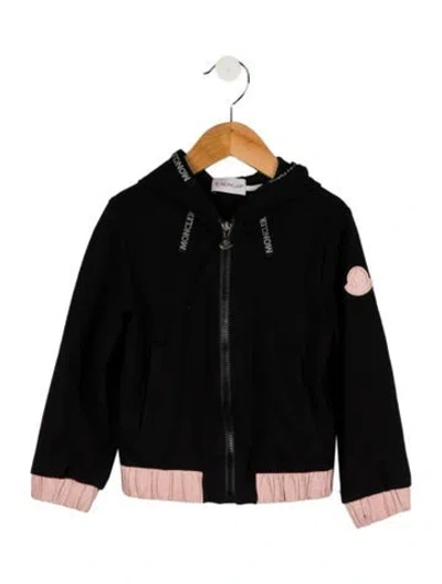 Pre-owned Moncler Babies' Toddler Girls' Long Sleeve Hoodie Jacket In Black