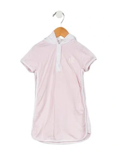 Pre-owned Moncler Babies' Toddler Girls' Mesh Short Sleeve Dress In Pink
