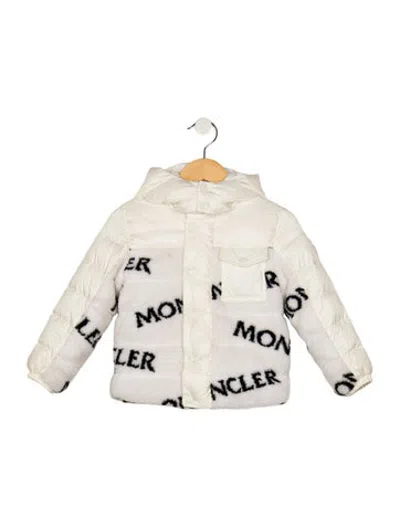 Pre-owned Moncler Babies' Toddler Girls' Patterned Puffer Jacket In Neutrals