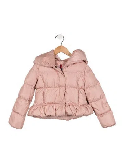 Pre-owned Moncler Babies' Toddler Girls' Puffer Down Jacket In Pink