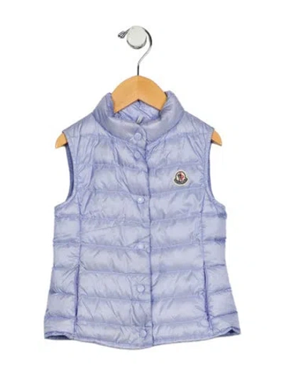 Pre-owned Moncler Babies' Toddler Girls Puffer Vest In Blue
