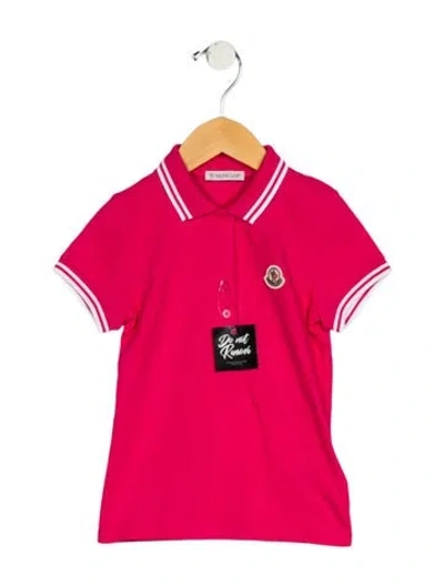 Pre-owned Moncler Babies' Toddler Girls' Short Sleeve Polo Shirt In Multi