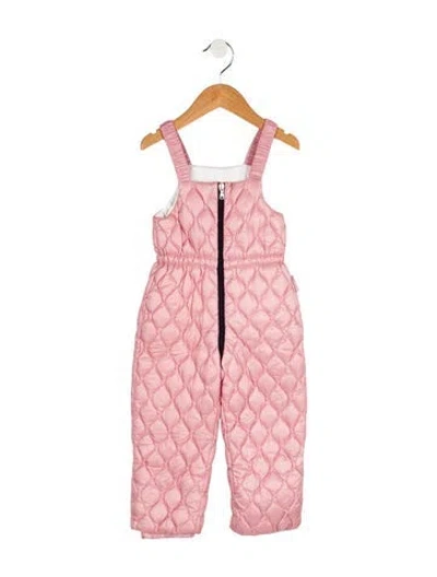 Pre-owned Moncler Babies' Toddler Girls' Snowsuit In Pink