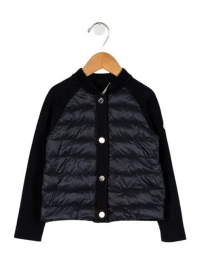 Pre-owned Moncler Babies' Toddler Girls' Solid Down Jacket In Blue