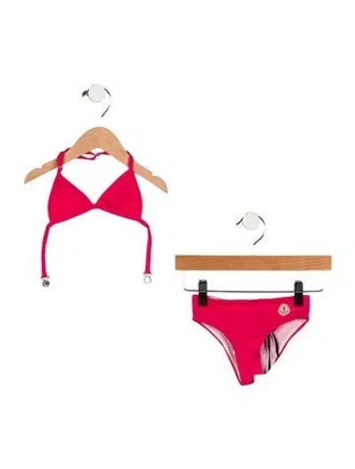 Pre-owned Moncler Babies' Toddler Girls' Two Piece Swimsuit W/tags In Pink