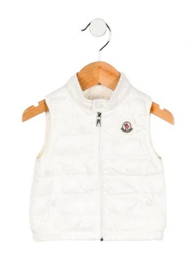 Pre-owned Moncler Babies' Toddler Girls' Vest In White