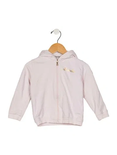 Pre-owned Moncler Babies' Toddler Girls' Zip-up Sweater In Pink