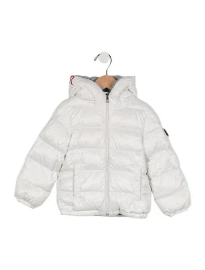 Pre-owned Moncler Babies' Toddlers' Logo Puffer Jacket In White