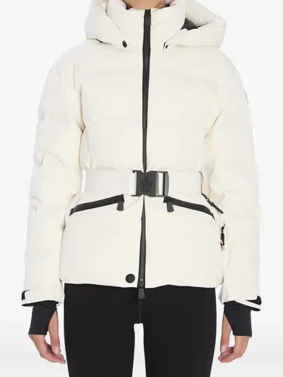 Moncler Tolima Belted Padded Jacket In Neutral