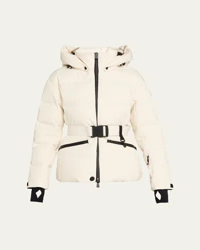 Moncler Tolima Down Ski Jacket With Detachable Hood In White