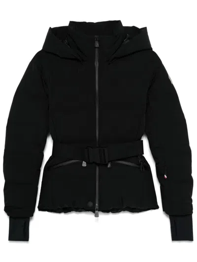 Moncler Guyane Hooded Quilted Down Ski Jacket In Black