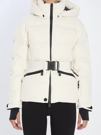Moncler Hooded Jacket With Long Sleeves And Pockets In White