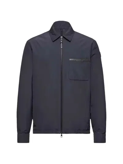 Moncler Tollymore Down Shirt Jacket In Blue