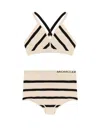 Moncler Top And Culotte Striped Cotton Blend Set
