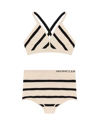 Moncler Top And Culotte Striped Cotton Blend Set
