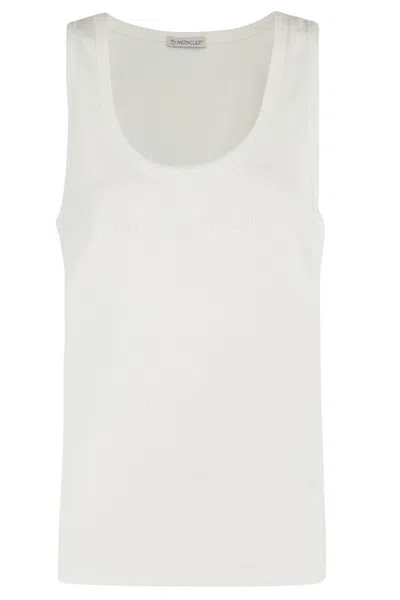 Moncler Top Jersey In White
