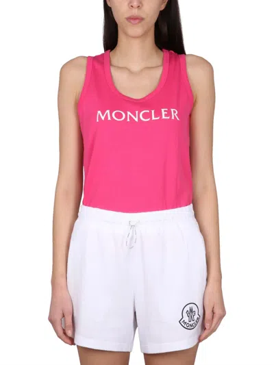 MONCLER MONCLER TOP WITH LOGO PRINT