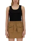 Moncler Women Tops With Logo In Black