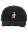 Moncler Grenoble Branded Baseball Cap In Black