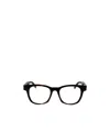 Moncler Tortoiseshell-effect Geometric-frame Glasses In Black