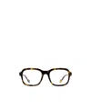 Moncler Tortoiseshell-effect Rectangular-frame Glasses In Black