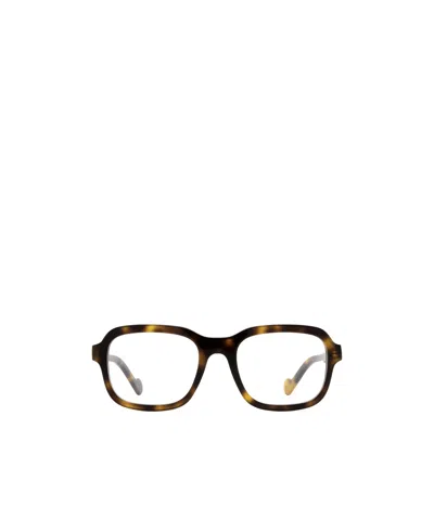 Moncler Tortoiseshell-effect Rectangular-frame Glasses In Black