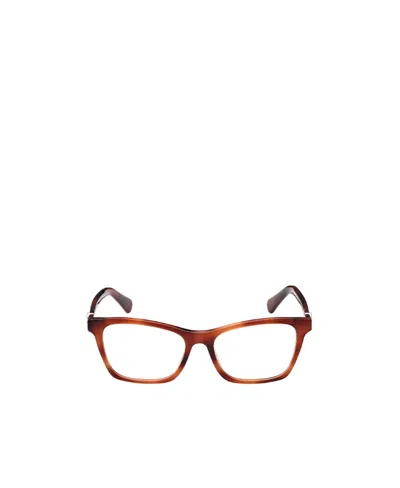 Moncler Tortoiseshell-frame Design Glasses In Red