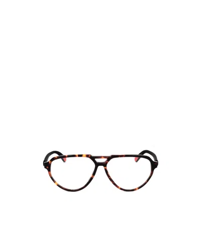 Moncler Tortoiseshell Pilot-frame Glasses In Black