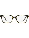 Moncler Tortoiseshell Rectangle-frame Glasses In Brown