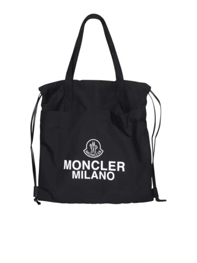 Moncler Tote Bag In Black