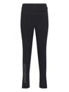 Moncler Black Stretch Pants In Black  