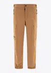 Moncler Track Pants In Tech Fabric In Beige