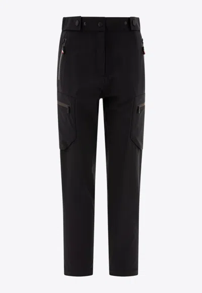 Moncler Track Trousers In Tech Fabric In Black