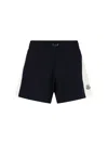 Moncler Relaxed Fit Jersey Shorts In Blue