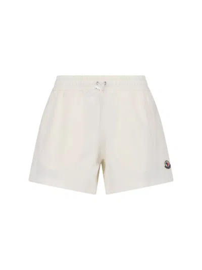 Moncler Track Shorts In White