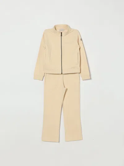 Moncler Tracksuit  Kids Color Yellow Cream In Brown