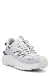 Moncler Light Grey Real Leather Trailgrip Gtx Low Top Sneakers In Gray
