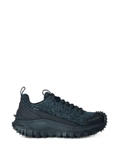 Moncler Trailgrip Apex Gtx Brushed Suede Sneakers In Blue