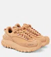 Moncler Trailgrip Apex Leather Sneakers In Brown