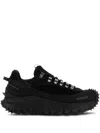 Moncler Trailgrip Lite 3 Nubuck And Suede Sneakers In ブラック