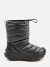 Moncler Trailgrip Appliquéd Quilted Padded Glossed Leather-trimmed Shell Snow Boots In Black