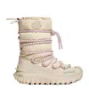 Moncler High Snow Boots Featuring Textured Outsole In Neutral
