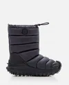 Moncler Trailgrip Appliquéd Quilted Padded Glossed Leather-trimmed Shell Snow Boots In Black