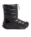 Moncler Trailgrip Appliquéd Quilted Padded Glossed Leather-trimmed Shell Snow Boots In Black