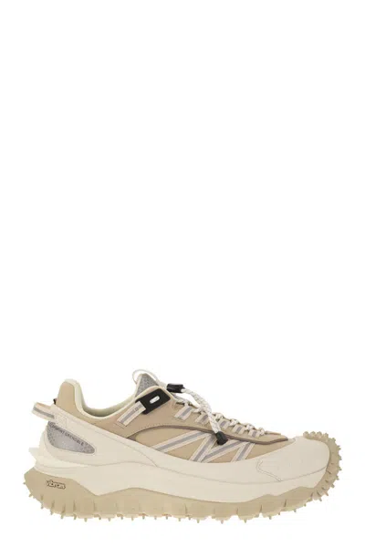Moncler Trailgrip Fabric Low-top Trainers In Beige