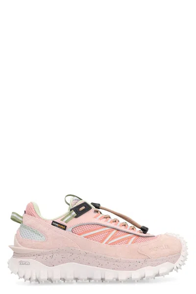 Moncler Trailgrip Fabric Low-top Sneakers In Pink